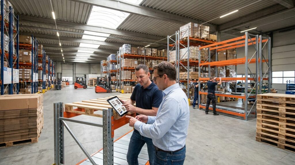 Photo heavy-duty warehouse shelving selection
