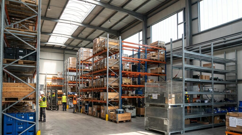 Photo industrial shelving systems types benefits selection