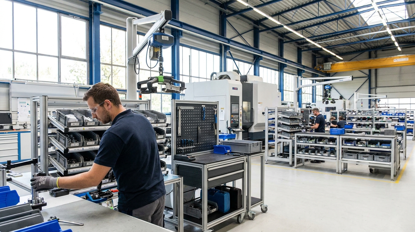 Photo point-of-use storage manufacturing assembly