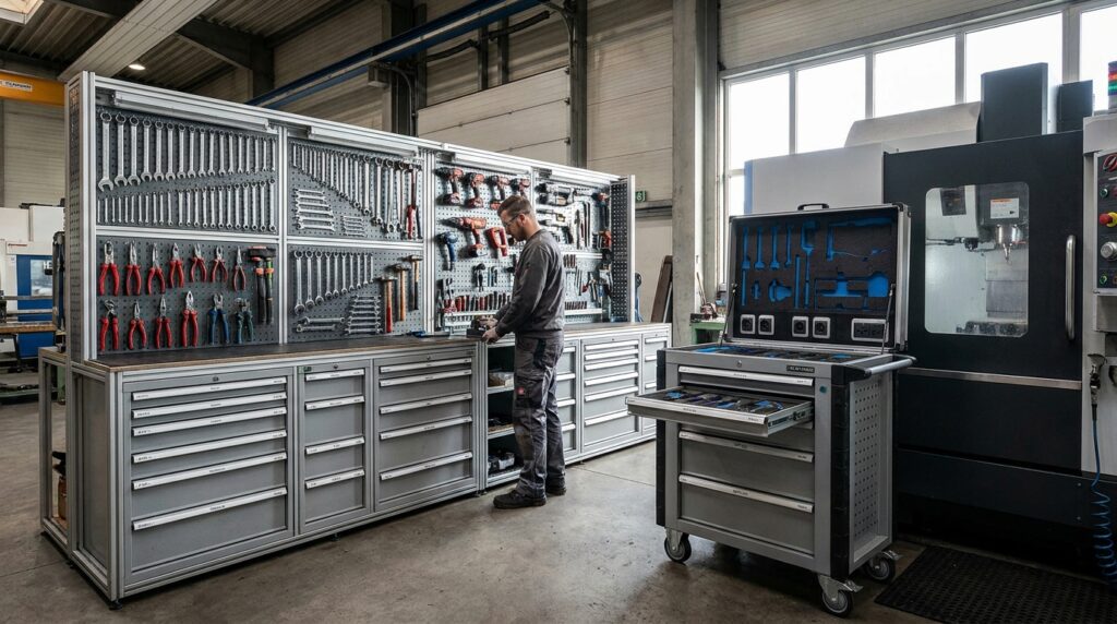 Photo industrial tool storage system design