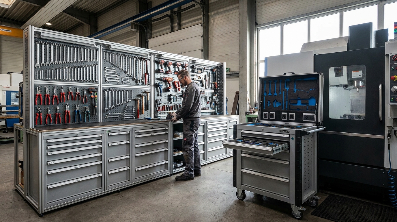 Photo industrial tool storage system design