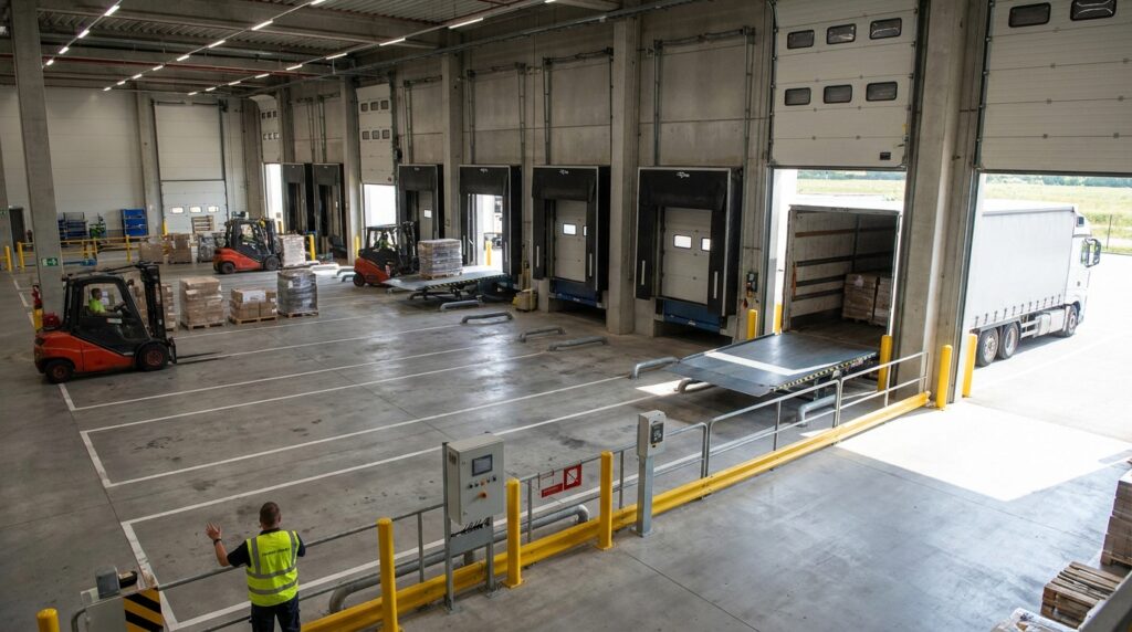 Photo loading dock design layout equipment dimensions
