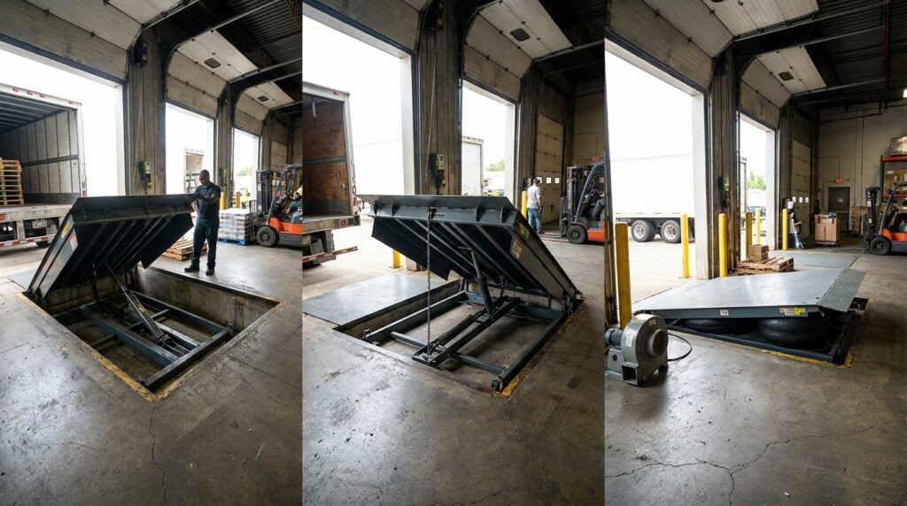 Photo dock leveler types comparison